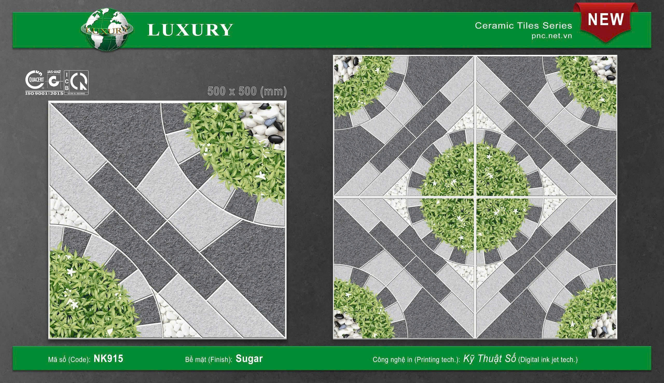 gach men sân vườn KT 50X50Cm